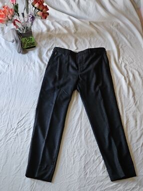 Prada Men's Black Dress Trousers - Straight Tailored Cut